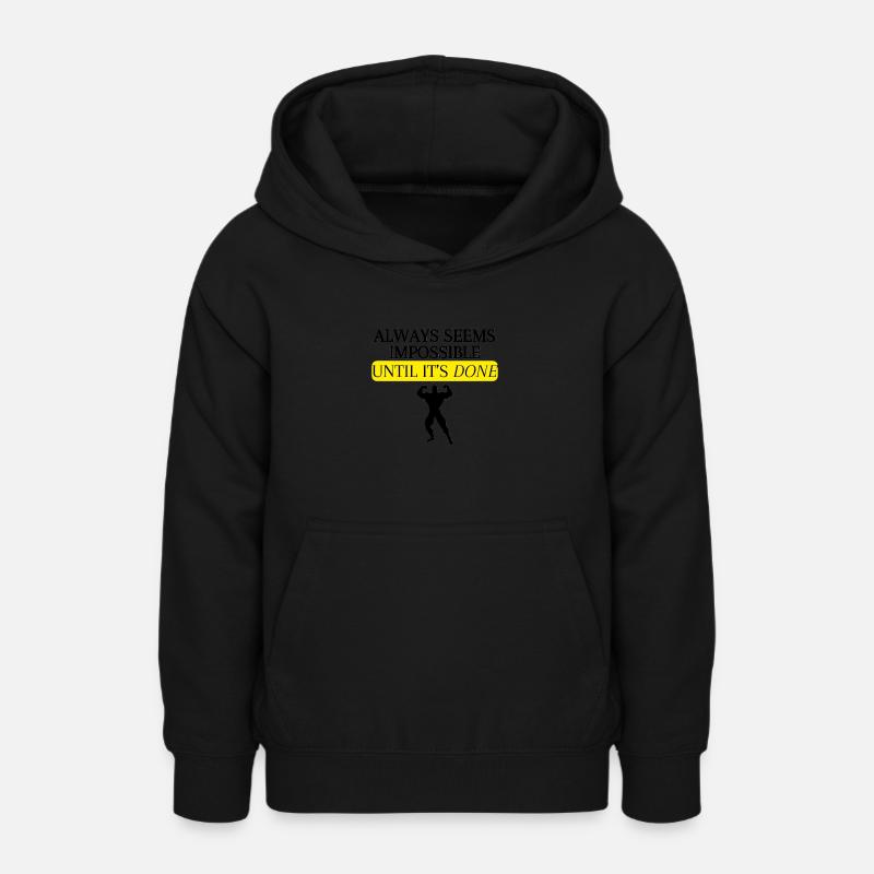Ca semble impossible jusqu'à ce que tu le fasses - Sweat à capuche Ado - noir