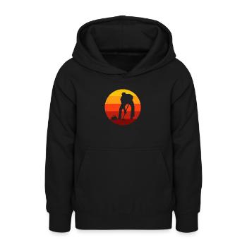 Eis Curling Curler Eisstockschießen Retro Geschenk - Teenager Hoodie - Schwarz - Vorne - AI Model Teenager Male light (155cm)