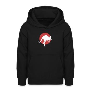 Kangaroo - Teen Hoodie - black - Front - AI Model Teenager Male light (155cm)