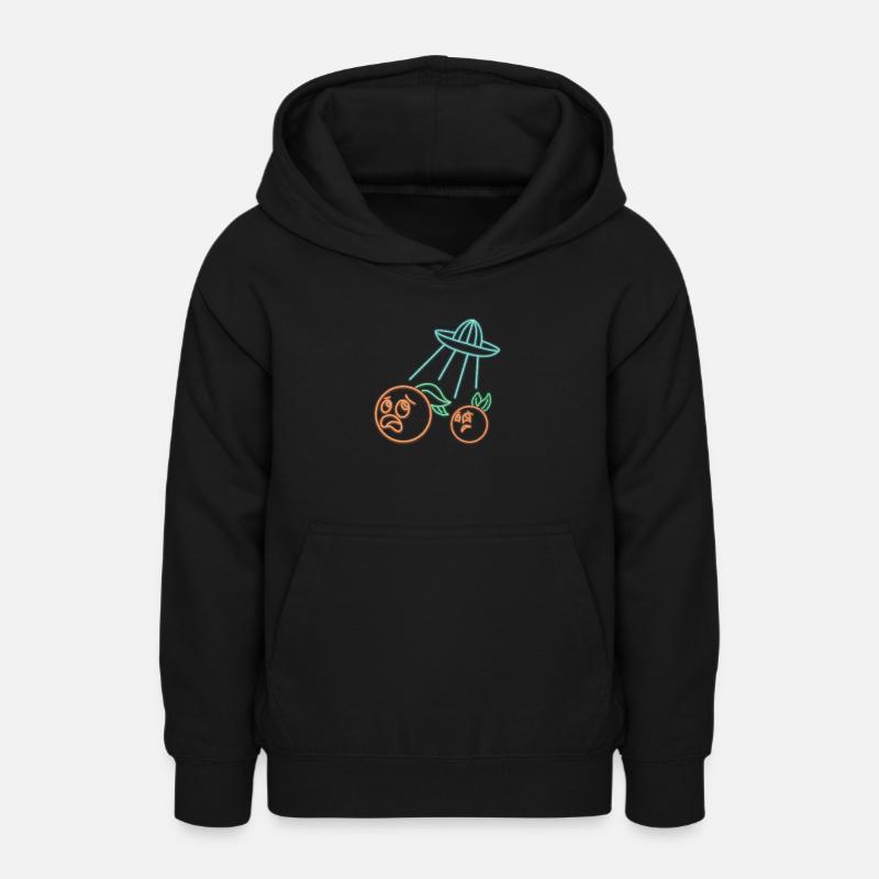 Presse-agrumes orange Ufo - Sweat à capuche Ado - noir