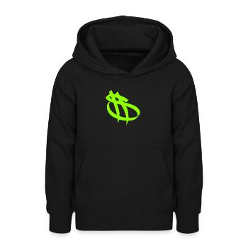 Dollarzeichen - Teenager Hoodie - Schwarz - Vorne - AI Model Teenager Male light (155cm)