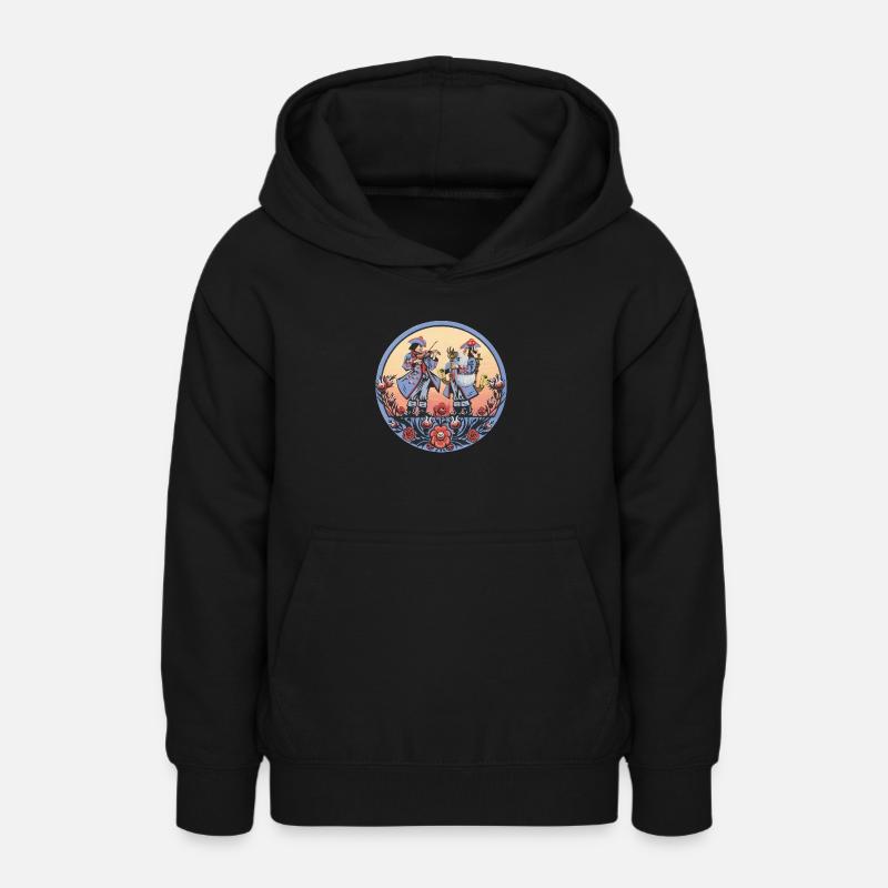 Folklore sorabe – Musique et coutumes - Sweat à capuche Ado - noir
