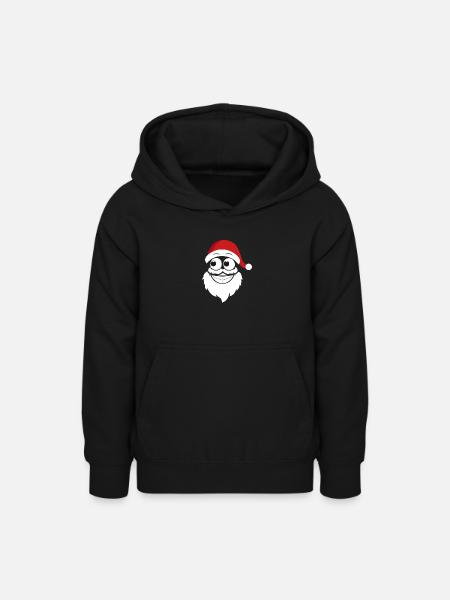 Lachender Santa - Teenager Hoodie - Schwarz