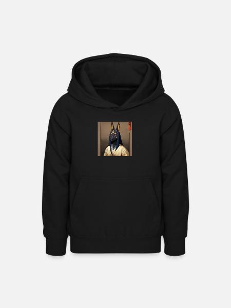 Anubis nach asiatischer Art - Teenager Hoodie - Schwarz