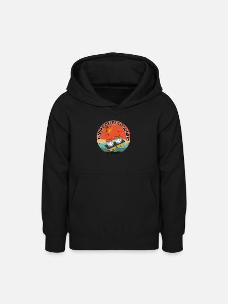 FROM COFFEE TO SUNSET - Teenager Hoodie - Schwarz