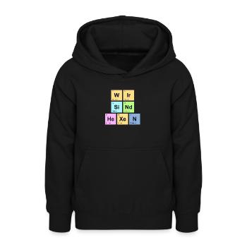 wir sind Hexen - Chemische Elemente - Teenager Hoodie - Schwarz - Vorne - AI Model Teenager Male light (155cm)