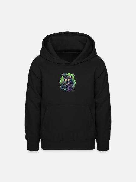 Steampunk-Couple - Teenager Hoodie - Schwarz