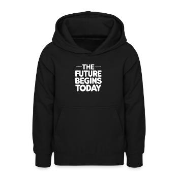 zurück in die Schule - Teenager Hoodie - Schwarz - Vorne - AI Model Teenager Male light (155cm)
