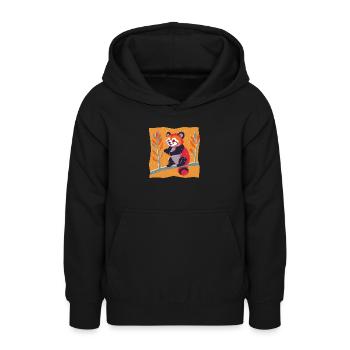 Roter Panda - Teenager Hoodie - Schwarz - Vorne - AI Model Teenager Male light (155cm)