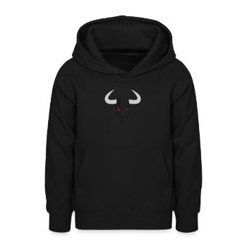Bull Head klein - Teenager Hoodie - Schwarz - Vorne - AI Model Teenager Male light (155cm)
