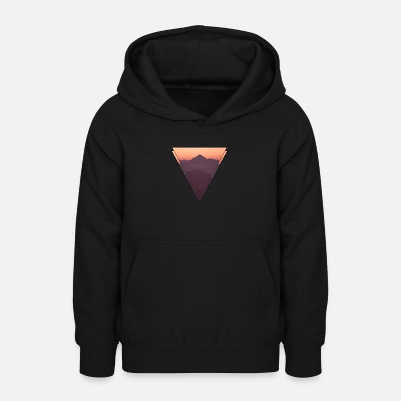 Triangle des montagnes - Sweat à capuche Ado - noir