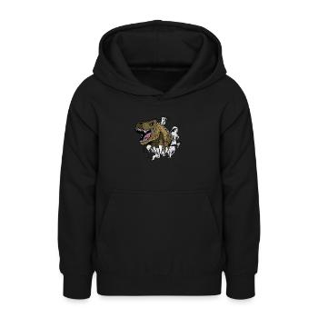Le dinosaure tyrannosaure Dino T-Rex déchire le design - Sweat à capuche Ado - noir - Devant - AI Model Teenager Male light (155cm)