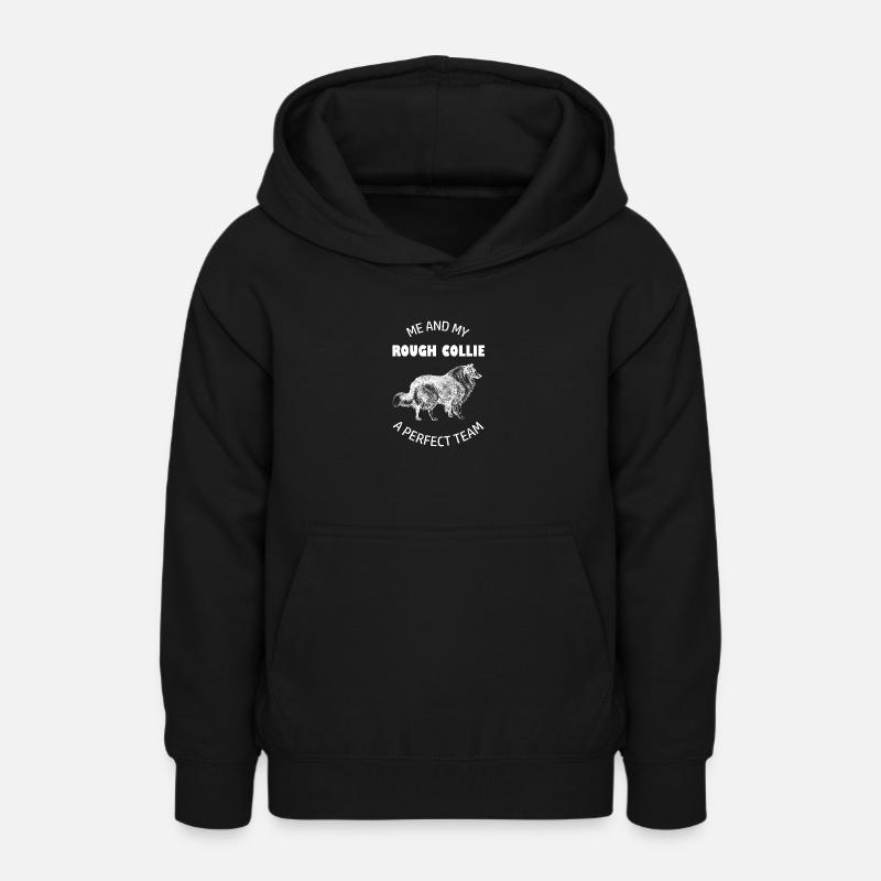 Rough Collie Perfect Team - Sweat à capuche Ado - noir