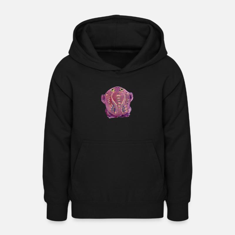 Crapaud violet - Sweat à capuche Ado - noir