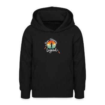 Rope Skipping Legend Retro Design für Seilspringer - Teenager Hoodie - Schwarz - Vorne - AI Model Teenager Male light (155cm)