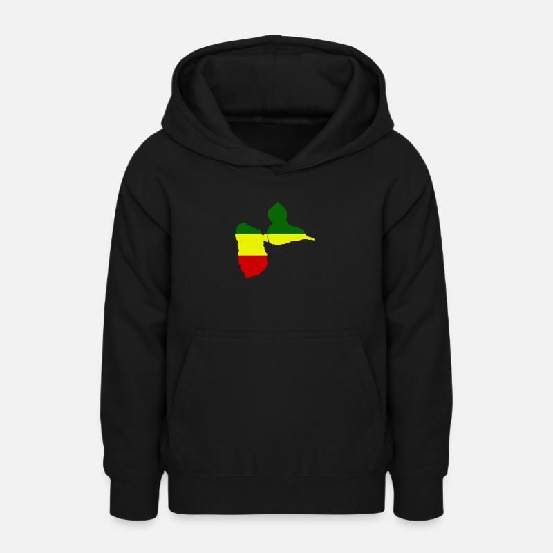 gwada_drapeau_1 - Sweat à capuche Ado - noir