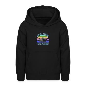 Croisière Vacances en famille - Sweat à capuche Ado - noir - Devant - AI Model Teenager Male light (155cm)