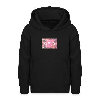 Années 80 - Sweat à capuche Ado - noir - Devant - AI Model Teenager Male light (155cm)