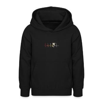 Skateboarder Skateboard EKG Skater Skate Skateing - Teenager Hoodie - Schwarz - Vorne - AI Model Teenager Male light (155cm)