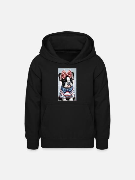 Bulldogge - Teenager Hoodie - Schwarz