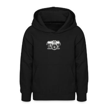Retro Kamera - Teenager Hoodie - Schwarz - Vorne - AI Model Teenager Male light (155cm)