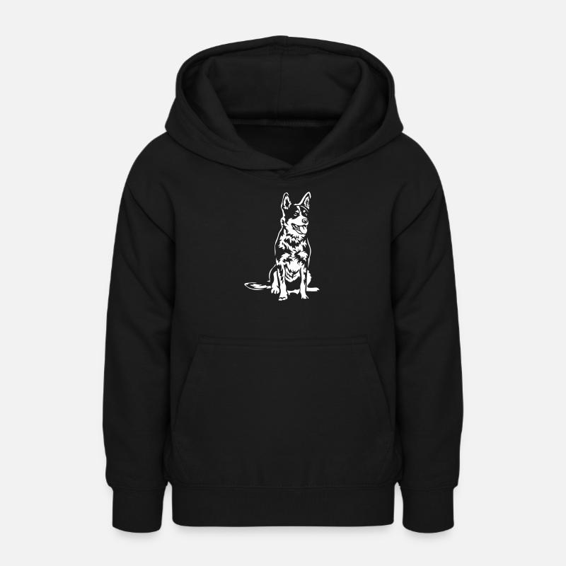 Bouvier australien « Black Edition » - Sweat à capuche Ado - noir