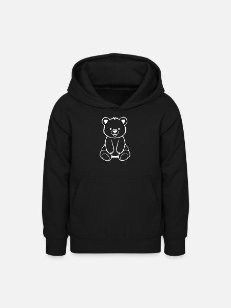 Bär Bärchen - Teenager Hoodie - Schwarz