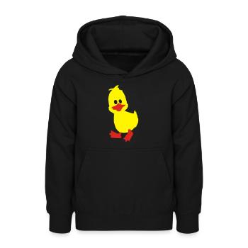 ente, entchen - Teenager Hoodie - Schwarz - Vorne - AI Model Teenager Male light (155cm)