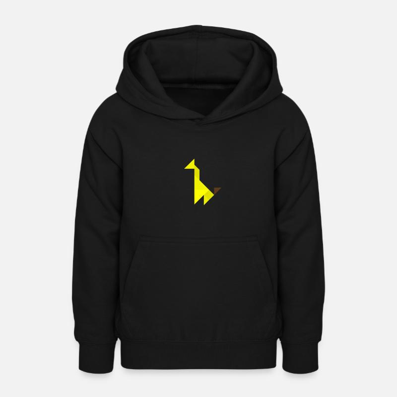 Girafe - Tangram - Sweat à capuche Ado - noir