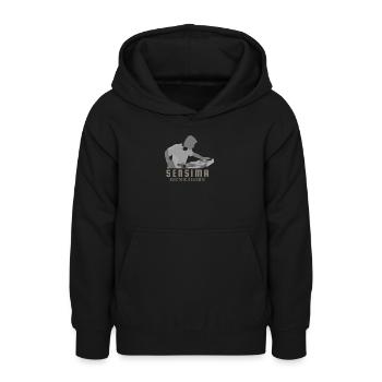 Produits dérivés Sensi - Sweat à capuche Ado - noir - Devant - AI Model Teenager Male light (155cm)