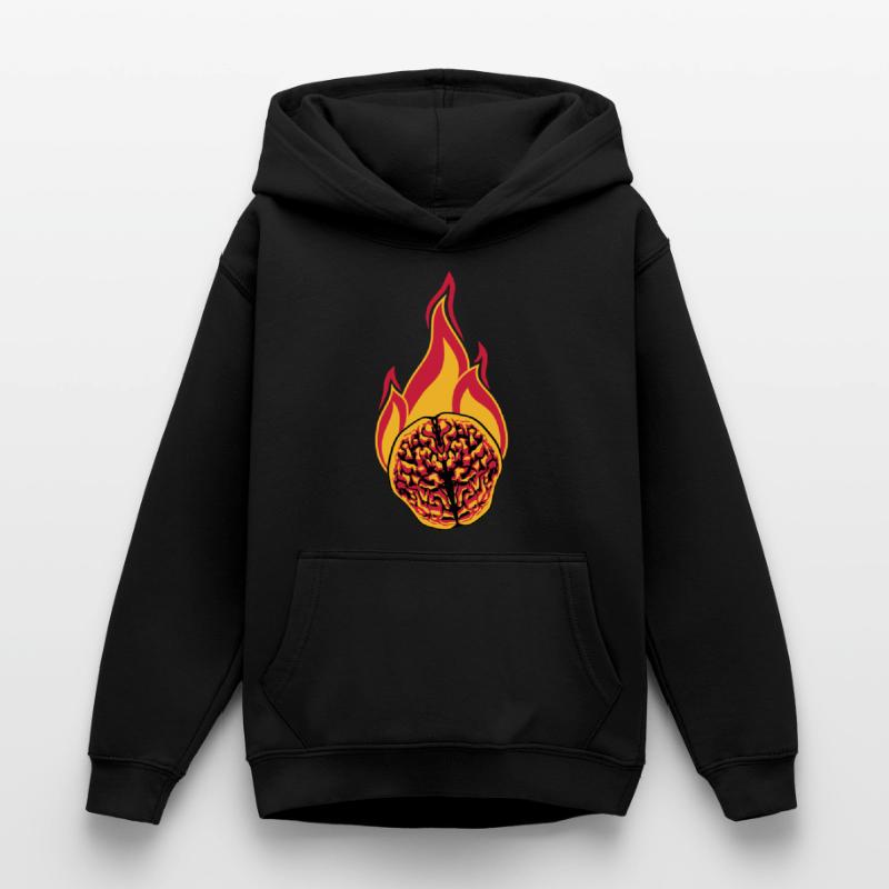 smart brain smart on fire think ko Teen Hoodie