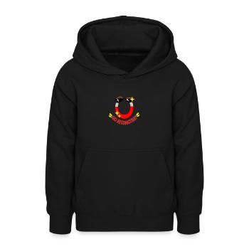 Drôle si attrayant aimant dessin animé humour design - Sweat à capuche Ado - noir - Devant - AI Model Teenager Male light (155cm)