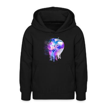 Apple - Teen Hoodie - black - Front - AI Model Teenager Male light (155cm)