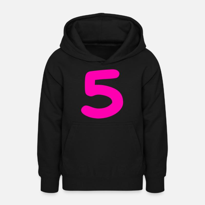 5 ans anniversaire rose - Sweat à capuche Ado - noir