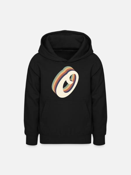 Buchstabe O - Teenager Hoodie - Schwarz