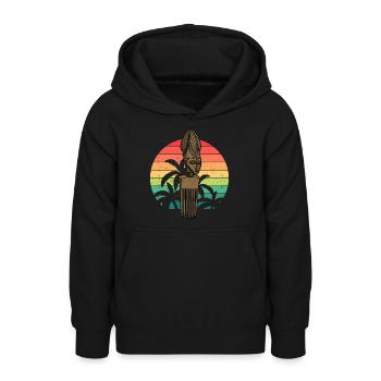 Afrikanische Geschichte Afro Frisur Kammhaar Pick - Teenager Hoodie - Schwarz - Vorne - AI Model Teenager Male light (155cm)