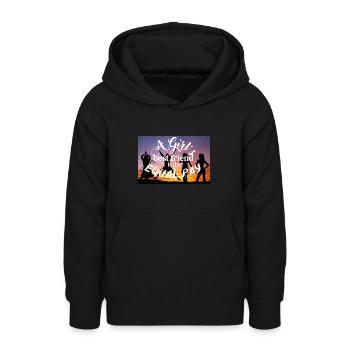 Le meilleur ami d’une fille, c’est l’égalité salariale - Sweat à capuche Ado - noir - Devant - AI Model Teenager Male light (155cm)