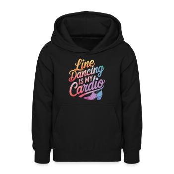 Line Dancing Tanzen Tänzer - Teenager Hoodie - Schwarz - Vorne - AI Model Teenager Male light (155cm)