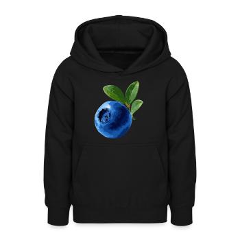 Blaubeere - Teenager Hoodie - Schwarz - Vorne - AI Model Teenager Male light (155cm)