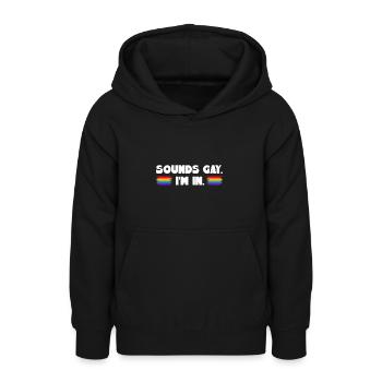 Sounds Gay I'm In - Teenager Hoodie - Schwarz - Vorne - AI Model Teenager Male light (155cm)