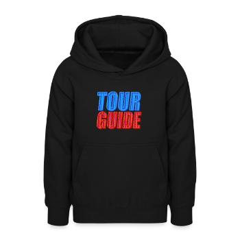 Guide touristique | Explorez le monde avec style - Sweat à capuche Ado - noir - Devant - AI Model Teenager Male light (155cm)
