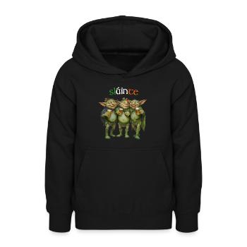ERSCHLAGEN, DREI KOBOLDE, DIE DEN CRAIC - Teenager Hoodie - Schwarz - Vorne - AI Model Teenager Male light (155cm)