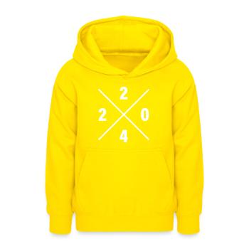 2024 Jahr Zahl - Teenager Hoodie - Gelb - Vorne - AI Model Teenager Male dark (155cm)