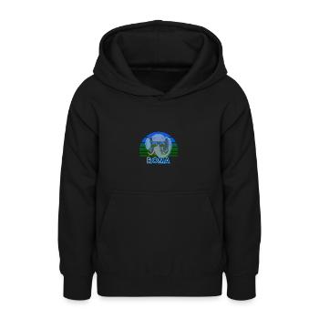 Rom - Sweat à capuche Ado - noir - Devant - AI Model Teenager Male light (155cm)