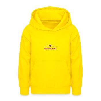 Groenland - Sweat à capuche Ado - jaune - Devant - AI Model Teenager Male dark (155cm)