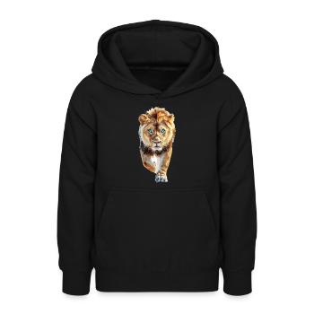 Löwe - Teenager Hoodie - Schwarz - Vorne - AI Model Teenager Male light (155cm)