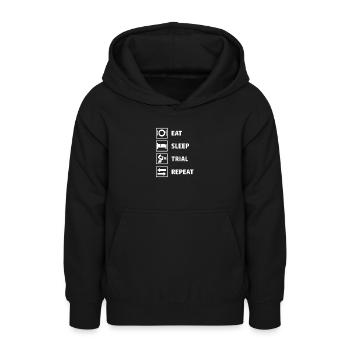 Eat Sleep Trial Repeat - Teenager Hoodie - Schwarz - Vorne - AI Model Teenager Male light (155cm)