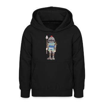 Wächter in mittelalterlicher Rüstung - Teenager Hoodie - Schwarz - Vorne - AI Model Teenager Male light (155cm)