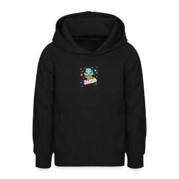 JONAH - Schöner Junge Name mit süßem Alien - Teenager Hoodie - Schwarz - Vorne - AI Model Teenager Male light (155cm)