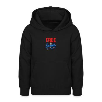 Vierter Juli Nationalfarben Nationalfeiertag USA - Teenager Hoodie - Schwarz - Vorne - AI Model Teenager Male light (155cm)